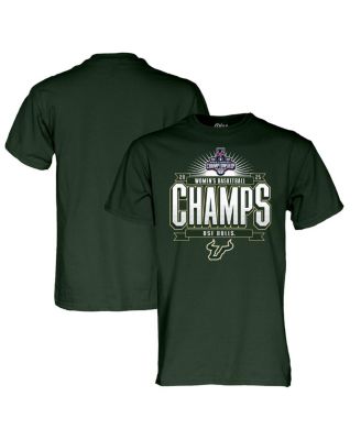Blue 84 - Men's and Women's Green South Florida Bulls 2025 AAC Women's Basketball Conference Tournament Champions T-Shirt