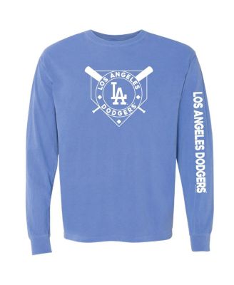 Soft As A Grape - Women's Royal Los Angeles Dodgers Pigment Dye Long Sleeve T-Shirt