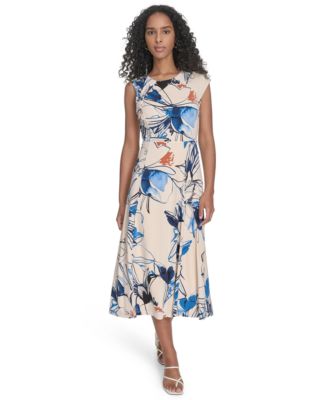 Calvin Klein - Women's Printed Sleeveless A-Line Dress