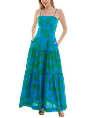 Taylor - Women's Tiered Sleeveless Smocked-Back Dress