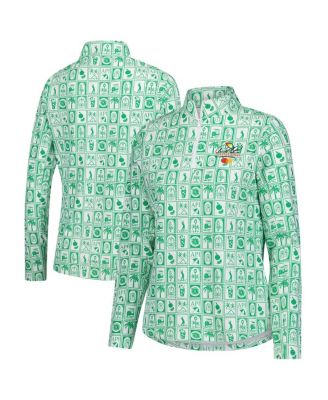 Smith & Quinn - Women's&nbsp;Green Arnold Palmer Invitational Geo Print Ava Quarter-Zip Pullover