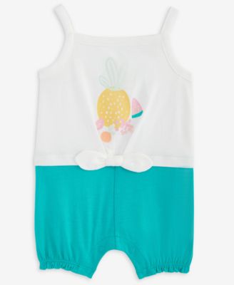 First Impressions - Baby Girls Fruit Graphic Colorblocked Sunsuit