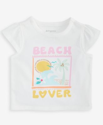 First Impressions - Baby Girls Beach Lover Graphic T-Shirt