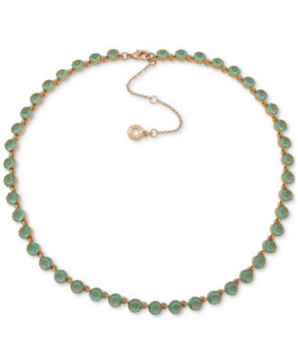 Anne Klein - Gold-Tone Floating Color Stone Collar Necklace, 16" + 3" extender