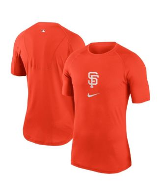 Nike - Men's&nbsp;Orange San Francisco Giants City Connect Performance Raglan Base Layer Top