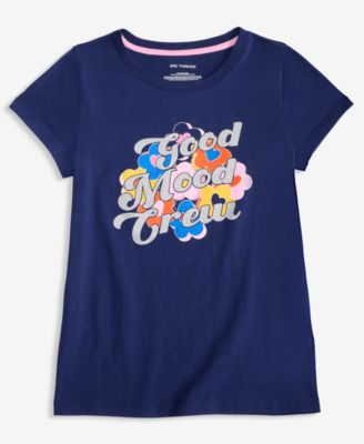 Epic Threads - Little & Big Girls Good Mood Crew Graphic T-Shirt