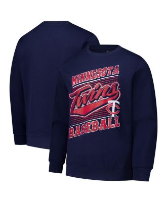Stitches - Men's Navy Minnesota Twins Lightweight Crew Sweatshirt