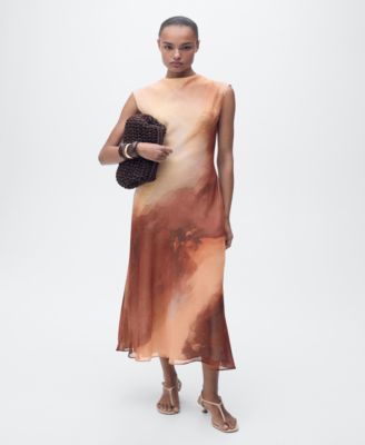 MANGO - Women's Long Gradient Dress