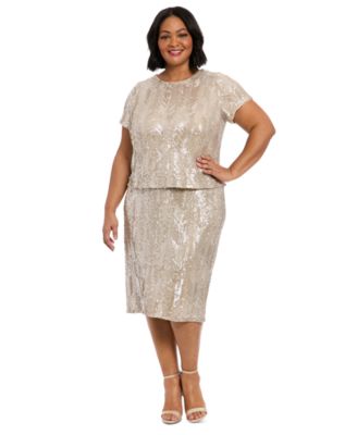 Muse - Plus Size Short-Sleeve Sequined Top