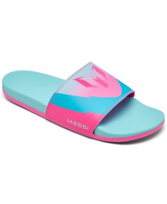 adidas - Men's Adilette Comfort Messi Slide Sandals from Finish Line