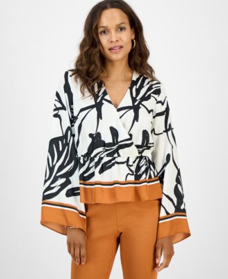 I.N.C. International Concepts - Petite Printed Peplum Top