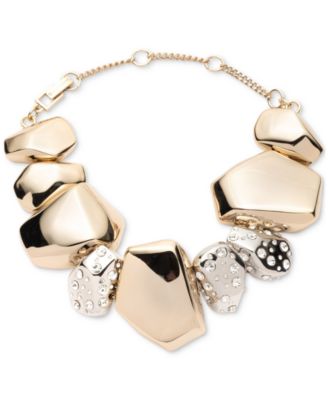 Givenchy - Two-Tone Pav&eacute; Nugget Statement Flex Bracelet