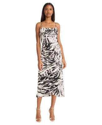 Donna Morgan - Women's Sleeveless Square-Neck Midi Dress