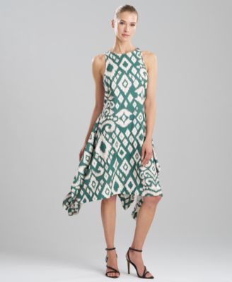 Natori - Women's Printed Asymmetrical Midi Dress
