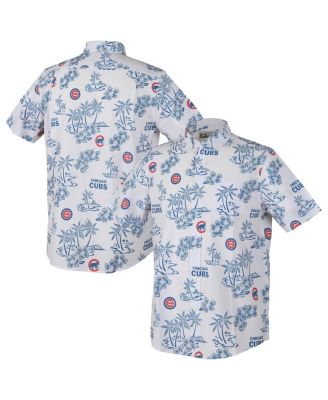 Reyn Spooner - Men's White Chicago Cubs Kekai Performance Button-Up Top