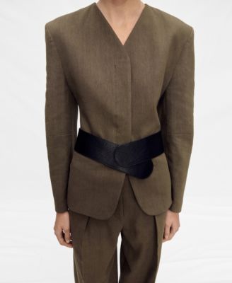 MANGO - Women's Seamless Linen Suit Jacket