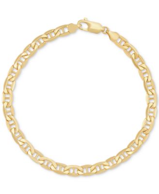 Italian Gold - Lightweight Polished Mariner Chain Bracelet 5.5mm in 14k Yellow Gold