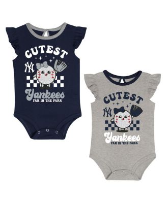 Outerstuff - Newborn New York Yankees Cutie Ball Two-Pack Bodysuit Set