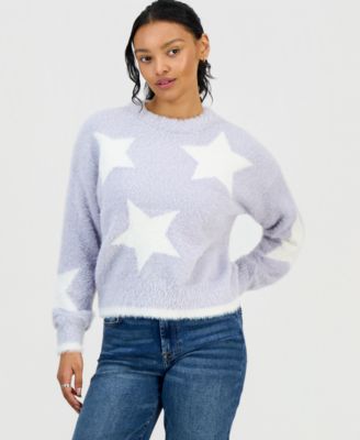 Hooked Up by IOT - Juniors' Crewneck Long-Sleeve Eyelash Sweater