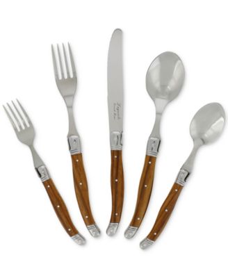 French Home - 20-Piece French Blue Flatware Set, Service for 4