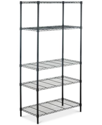 Safavieh - Alpha 5-Tier Chrome Wire Shelving, Quick Ship