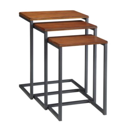 Carolina Living - Eleana Wood Nesting Tables, Quick Ship