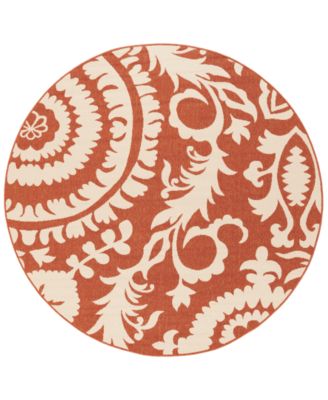 Livabliss - Alfresco ALF-9613 Rust 5'3" Round Area Rug