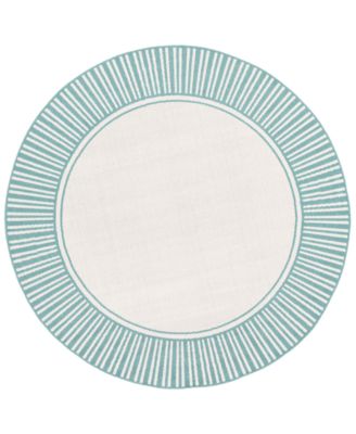 Livabliss - Alfresco ALF-9680 Teal 5'3" Round Area Rug