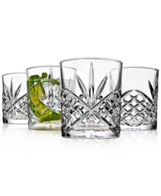 Godinger - Acrylic Set of 4 Double Old Fashioned Glasses