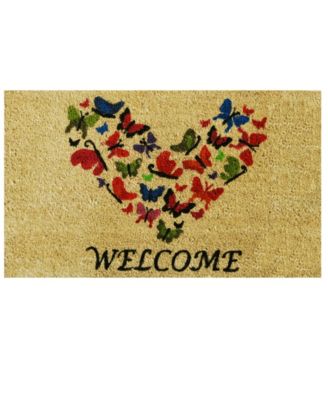 Home & More - Butterfly Welcome 17" x 29" Coir/Vinyl Doormat