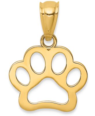 Macy's - Paw Print Openwork Charm Pendant in 14k Gold