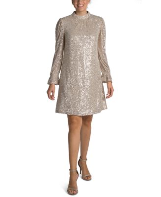 julia jordan - Sequin Mock-Neck Sheath Dress