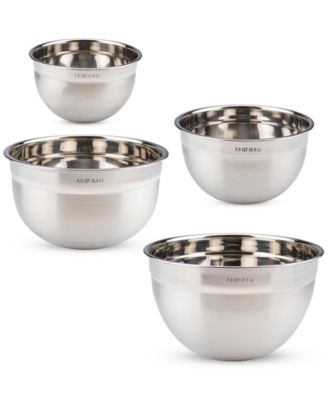 Tovolo - 4-Pc. Stainless Steel Prep & Serve Mixing Bowl Set