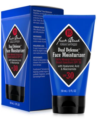Jack Black - Dual Defense Face Moisturizer 100% Mineral Sunscreen SPF 30, 2 oz.