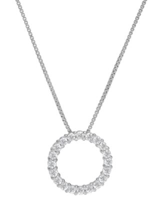 Macy's - Diamond Open Circle 18" Pendant Necklace (1/2 ct. t.w.)