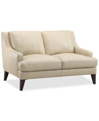 Furniture - 59" Modern Leather Loveseat