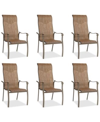 Furniture - Set of 6 Oasis Aluminum Outdoor Dining Chairs, Created for Macy's