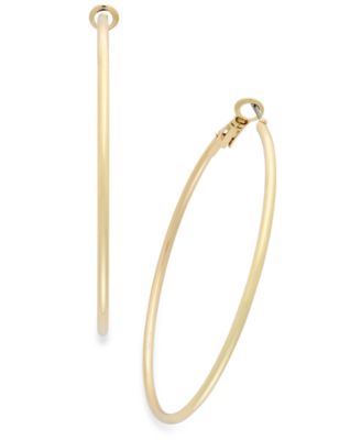 I.N.C. International Concepts - Gold-Tone Large Thin Hoop Earrings, 2.4"