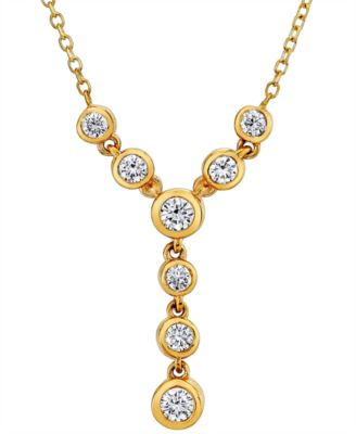 Sirena - Diamond Lariat Necklace (1/4 ct. t.w.) in 14k White or Yellow Gold