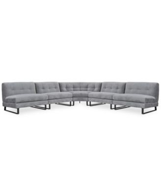 Furniture - Kathya 157" 5-Pc. Fabric Modular Sectional