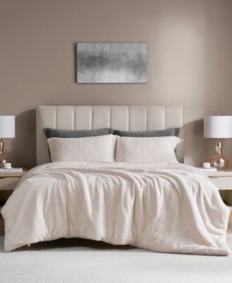 Royal Luxe - Faux Fur to Mink Reversible 3 Piece Comforter Set