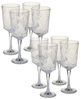 Certified International - Clear Diamond Acrylic 8-Pc. All-Purpose Goblet Set