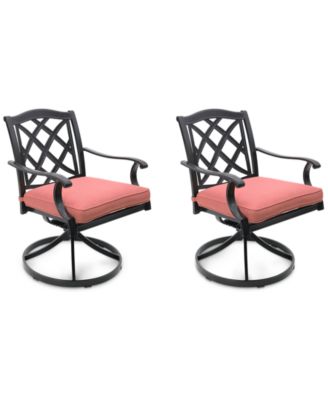 Agio - Wythburn Mix and Match Lattice Outdoor Swivel Chairs, Set of 2