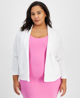 Bar III - Trendy Plus Size Drape-Front Blazer