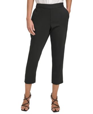 DKNY - Women's Mid-Rise Pull-On Cropped Pants