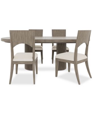 Furniture - Frandlyn 5pc Dining Set (Rectangular Table + 4 Side Chairs)