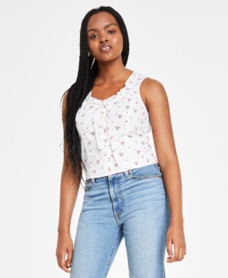 Levi's - Women's Shane Cotton Tie-Neck Button-Front Top