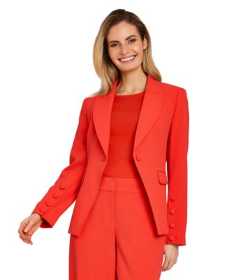Tahari ASL - Women's Single-Button Peak-Lapel Blazer