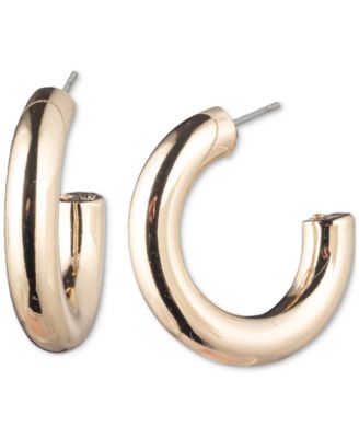 KARL LAGERFELD PARIS - Gold-Tone Small Tubular C-Hoop Earrings