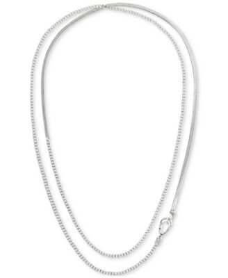 Calvin Klein - Stainless Steel Mixed Chain 42" Strand Necklace